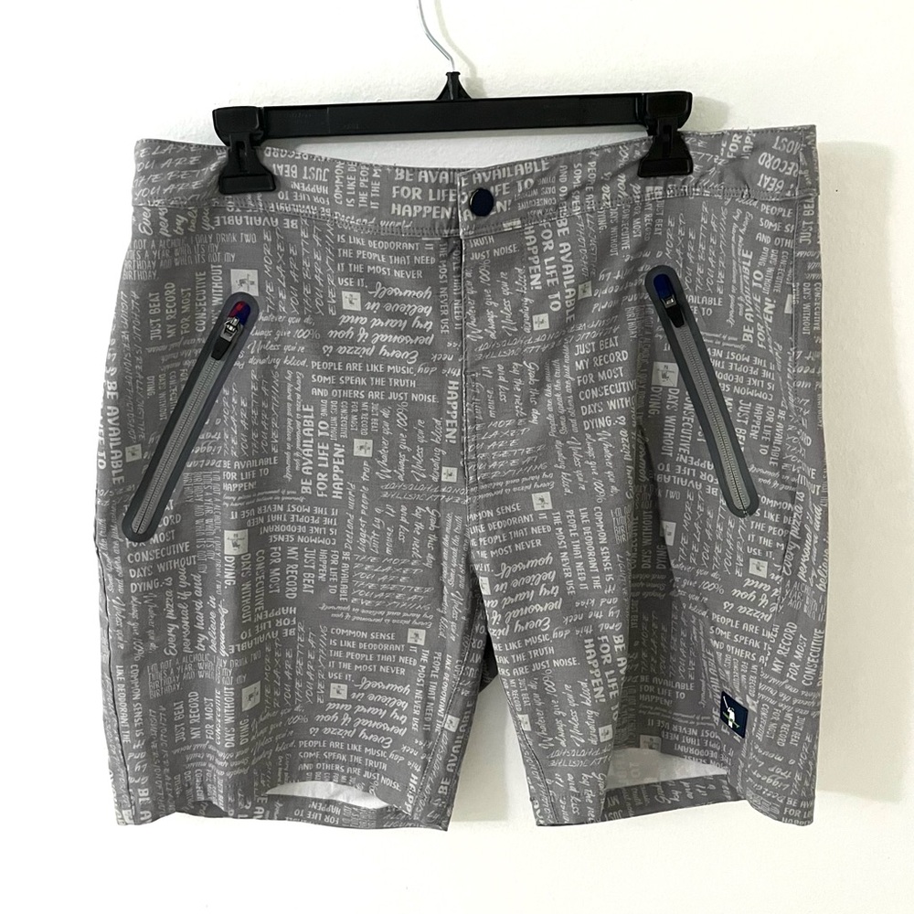 William Murray Golf Built For Action Hybrid Performance 7”Print Shorts, Size: 34
